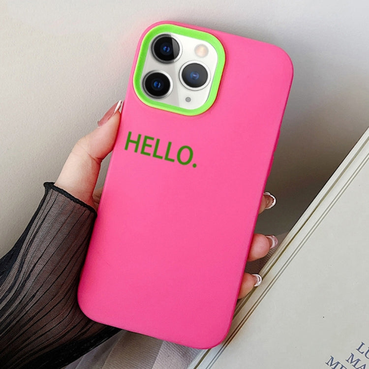 For iPhone 11 Pro HELLO Word PC Hybrid TPU Phone Case