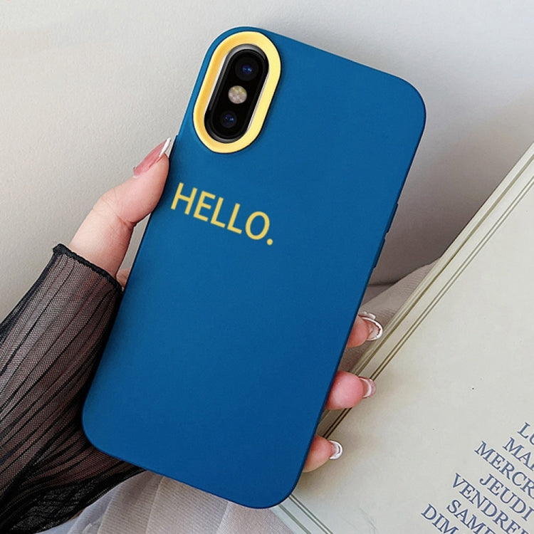 For iPhone X / XS HELLO Word PC Hybrid TPU Phone Case
