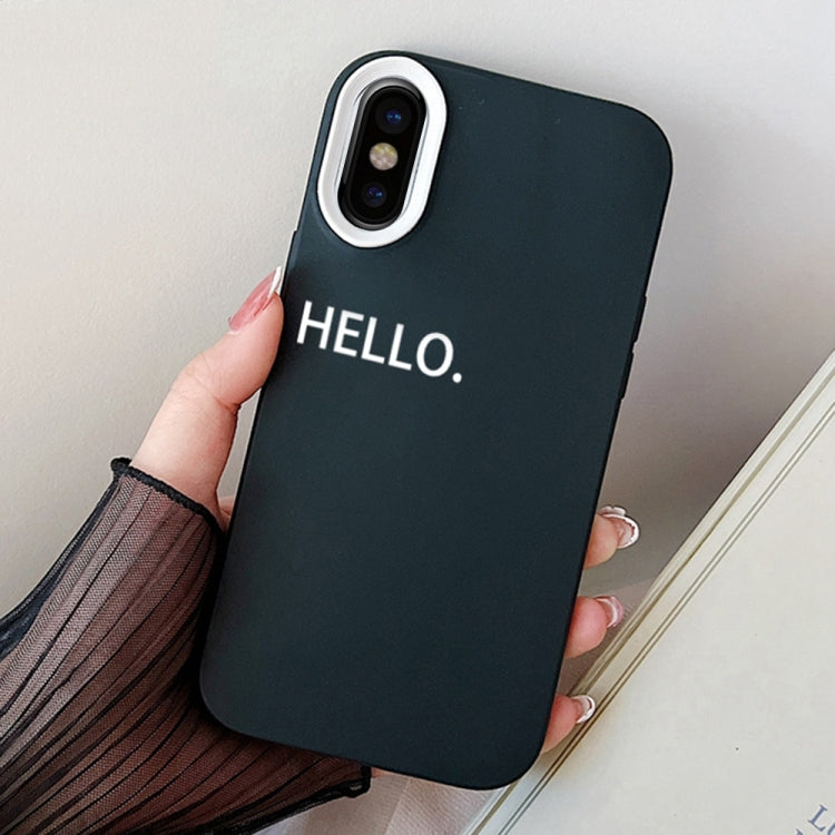 For iPhone X / XS HELLO Word PC Hybrid TPU Phone Case