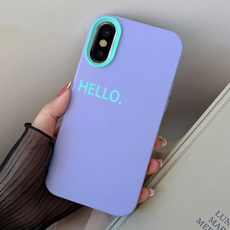 For iPhone X / XS HELLO Word PC Hybrid TPU Phone Case
