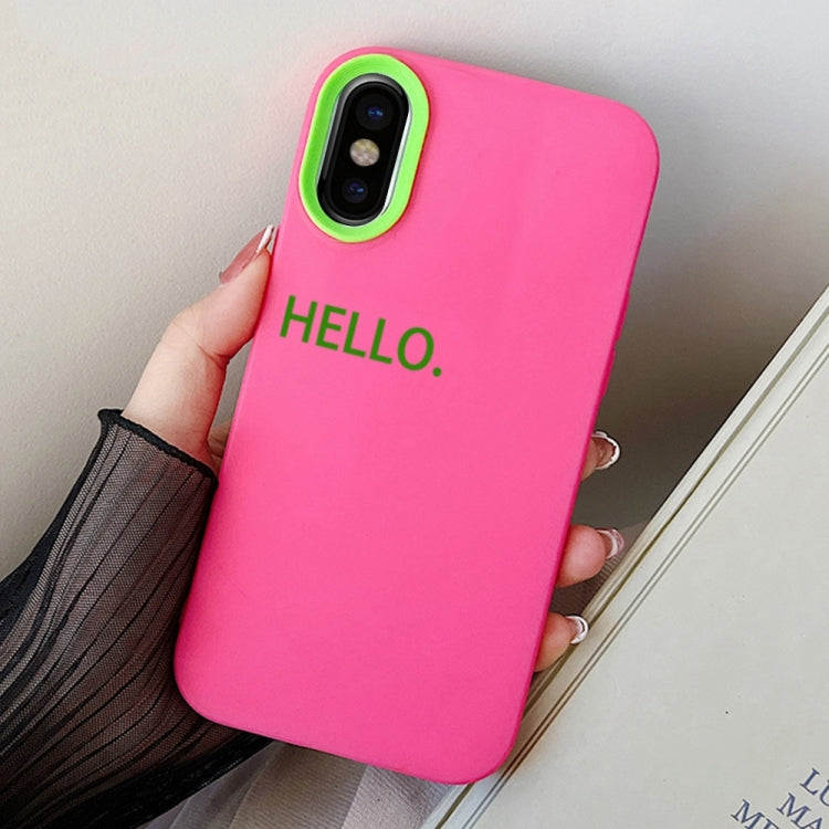 For iPhone X / XS HELLO Word PC Hybrid TPU Phone Case