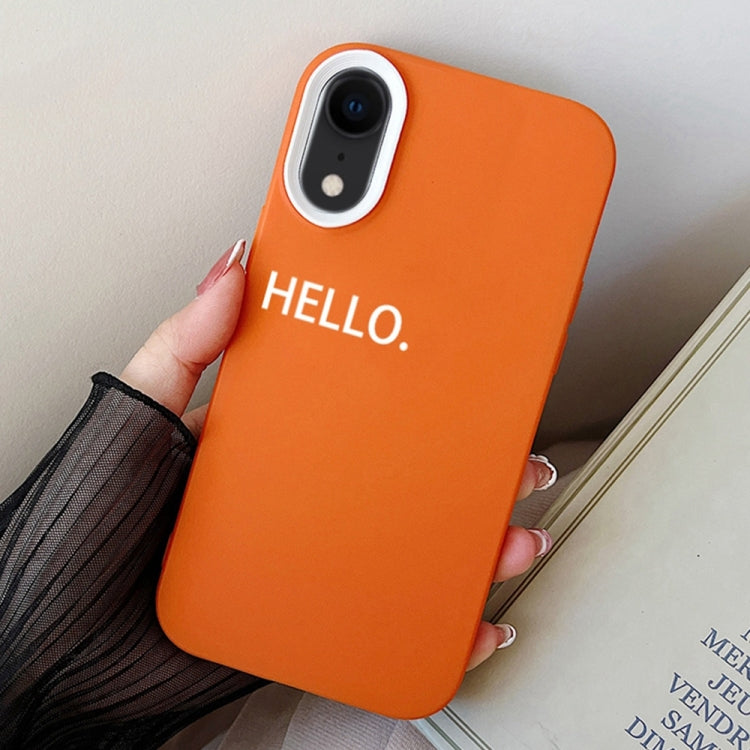 For iPhone XR HELLO Word PC Hybrid TPU Phone Case