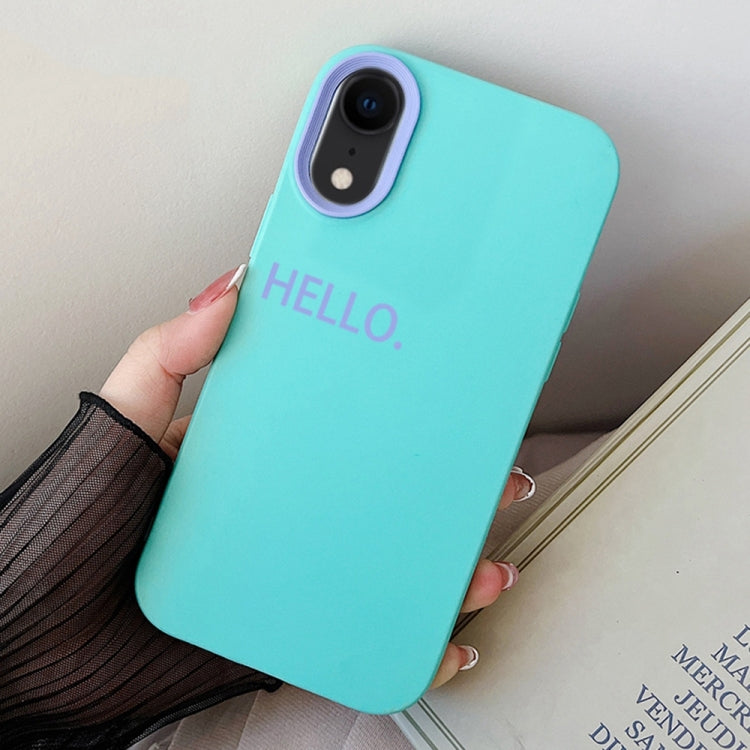 For iPhone XR HELLO Word PC Hybrid TPU Phone Case