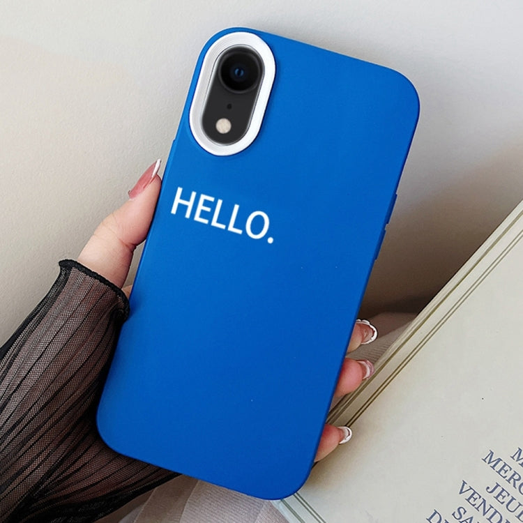 For iPhone XR HELLO Word PC Hybrid TPU Phone Case
