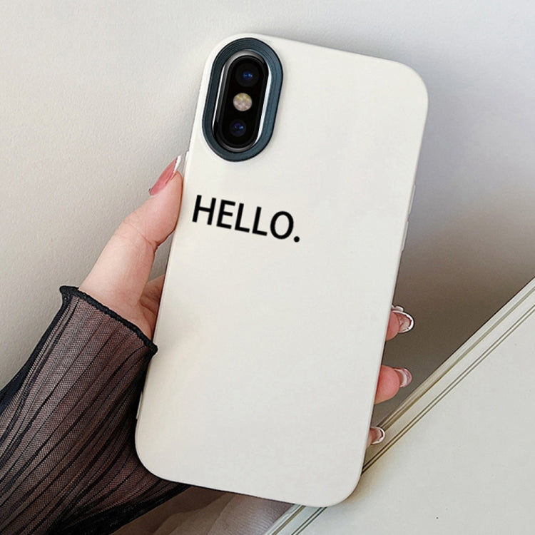 For iPhone XS Max HELLO Word PC Hybrid TPU Phone Case