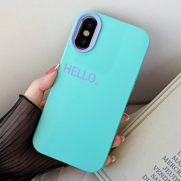For iPhone XS Max HELLO Word PC Hybrid TPU Phone Case