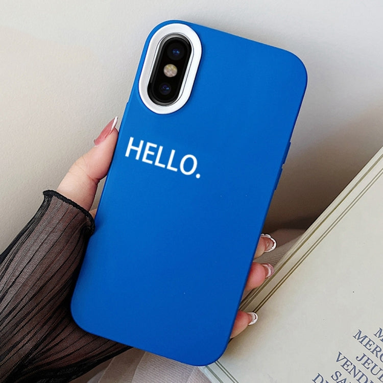 For iPhone XS Max HELLO Word PC Hybrid TPU Phone Case