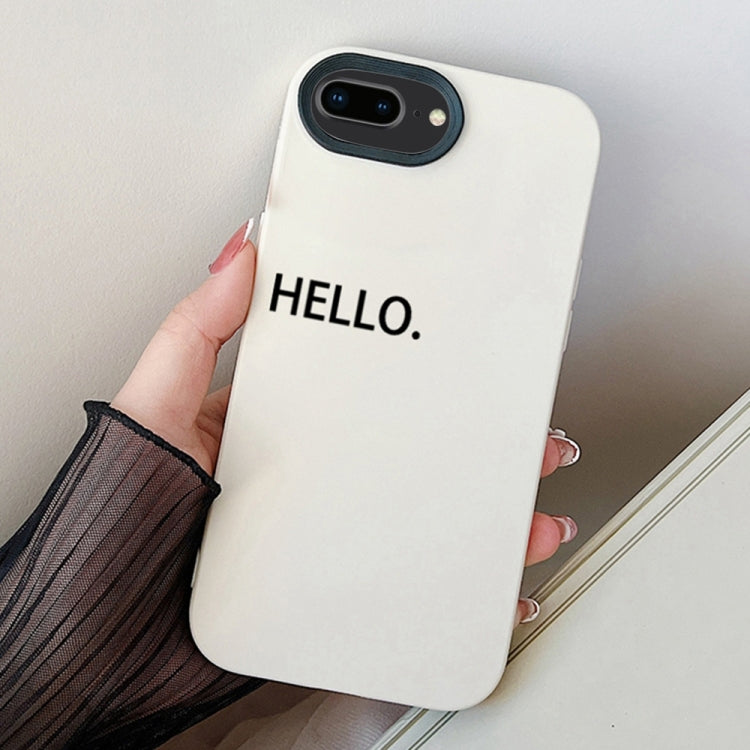 For iPhone 7 Plus / 8 Plus HELLO Word PC Hybrid TPU Phone Case