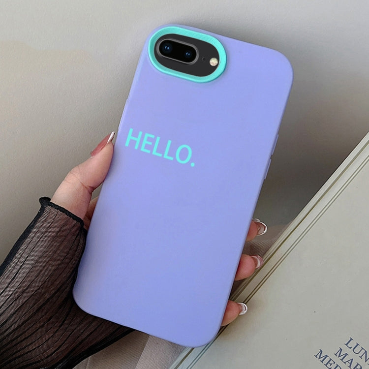 For iPhone 7 Plus / 8 Plus HELLO Word PC Hybrid TPU Phone Case
