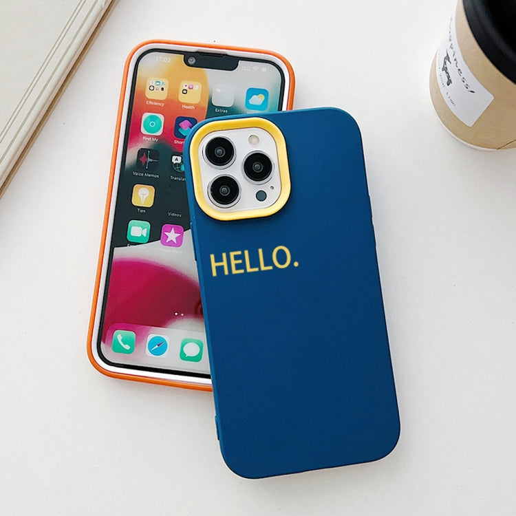 For iPhone 14 Pro HELLO Word PC Hybrid TPU Phone Case