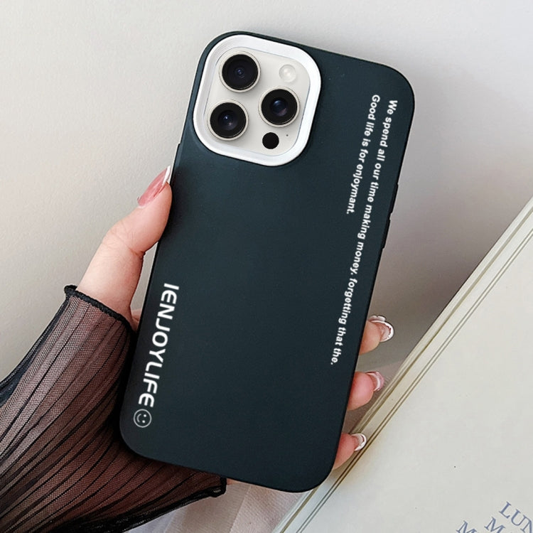 For iPhone 14 Pro Max Simple Words PC Hybrid TPU Phone Case