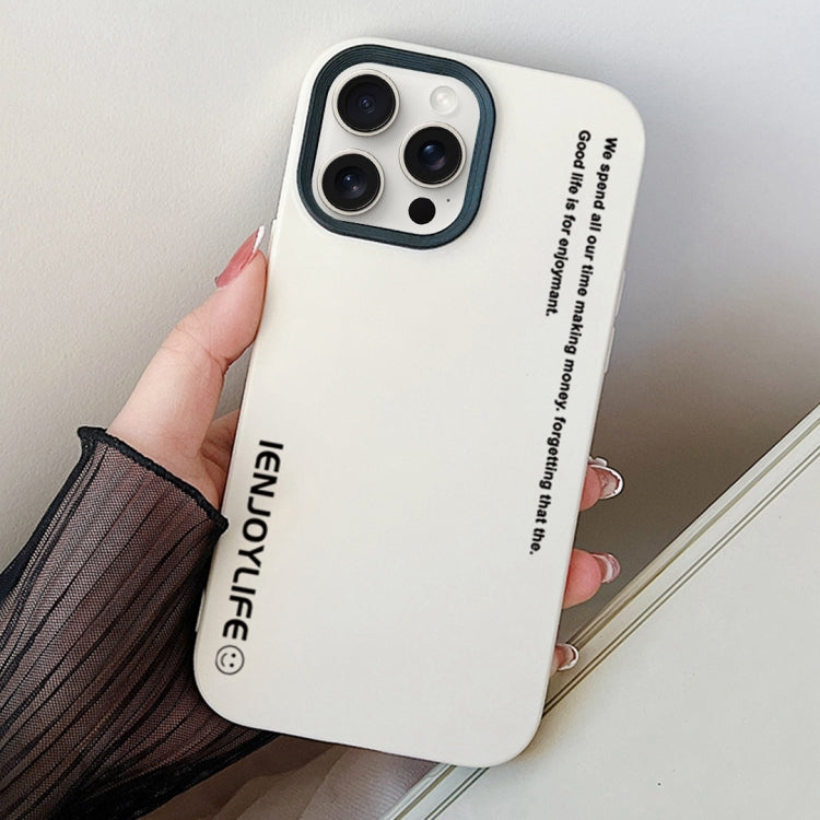 For iPhone 14 Pro Max Simple Words PC Hybrid TPU Phone Case