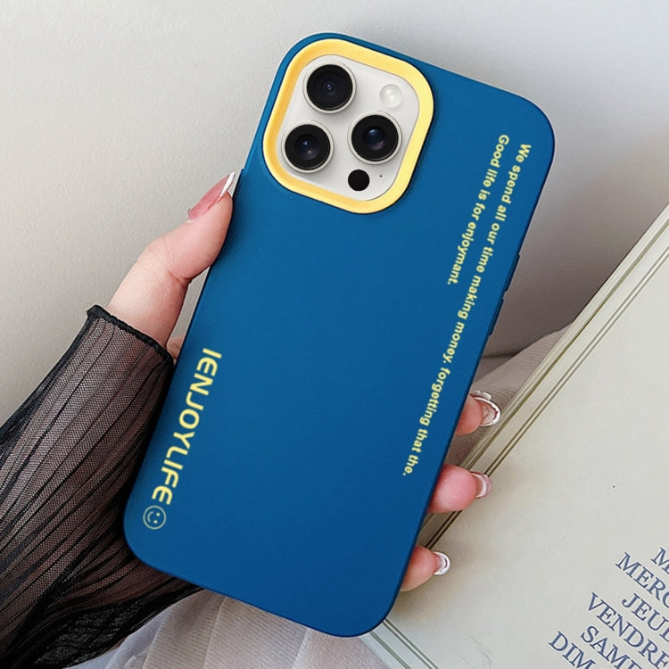 For iPhone 13 Pro Max Simple Words PC Hybrid TPU Phone Case
