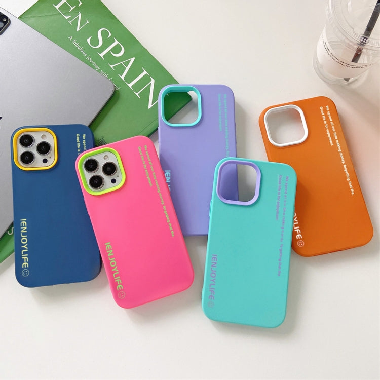 For iPhone 13 Pro Max Simple Words PC Hybrid TPU Phone Case