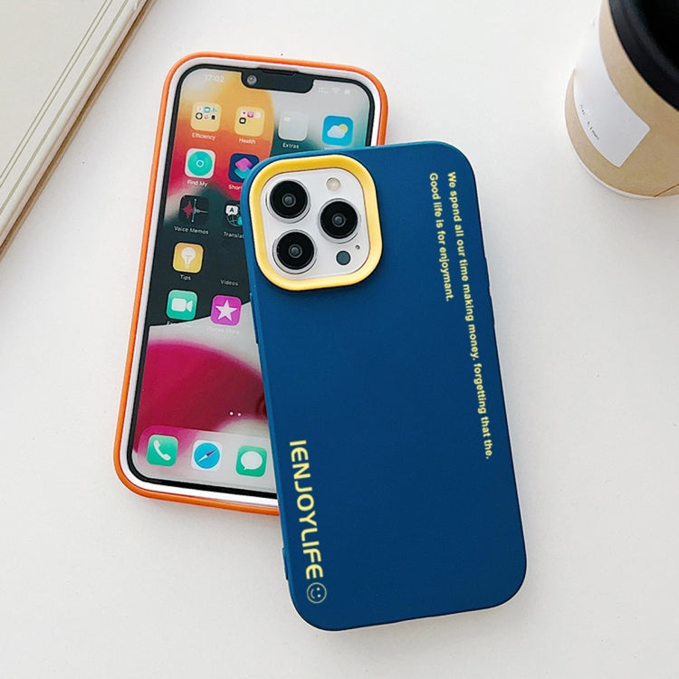 For iPhone 13 Pro Max Simple Words PC Hybrid TPU Phone Case