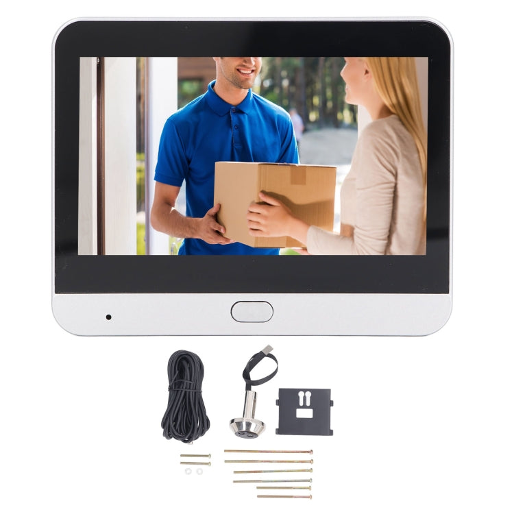 SY-36 4.3 inch Color Screen Graffiti Hidden 1080P WiFi Smart Cat Eye Video Doorbell