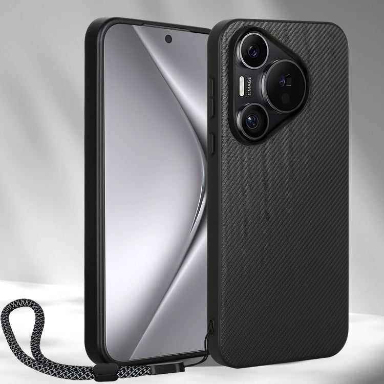 For Huawei Pura 70 ViLi TC Series Kevlar Carbon Fiber Texture Phone Case - Black