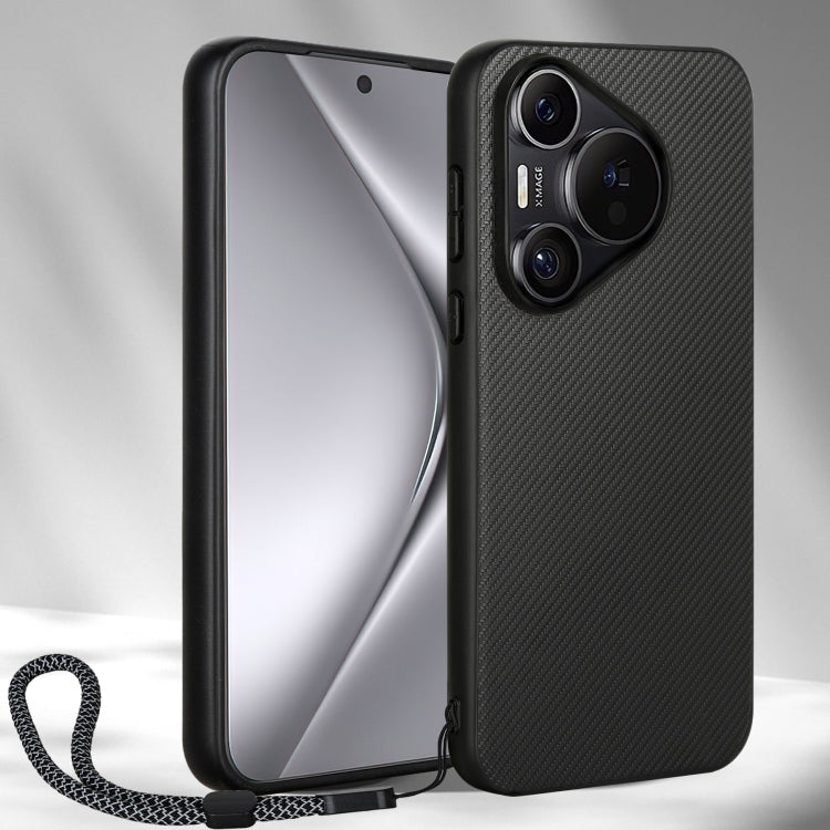 For Huawei Pura 70 Pro / 70 Pro+ ViLi TC Series Kevlar Carbon Fiber Texture Phone Case - Black