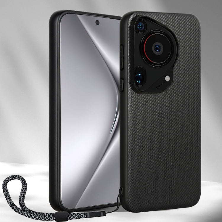 For Huawei Pura 70 Ultra ViLi TC Series Kevlar Carbon Fiber Texture Phone Case - Black