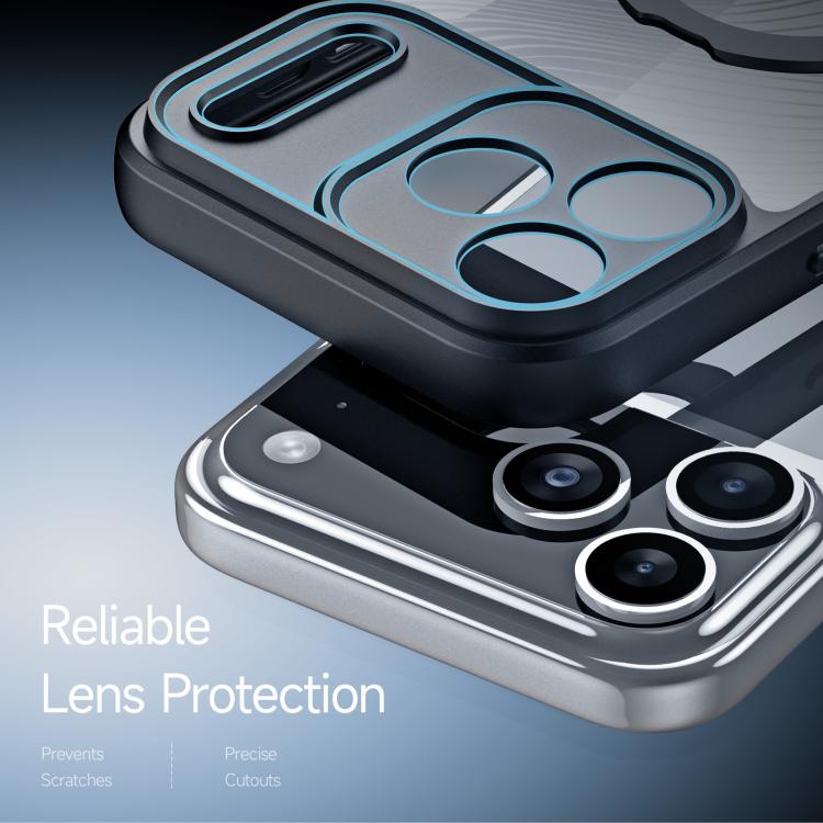 For iPhone 17 Pro Max DUX DUCIS Aimo Mag Series MagSafe Ring Holder Frosted Phone Case - Black
