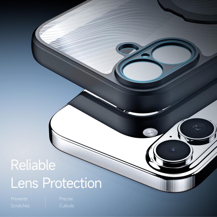 For iPhone 17 DUX DUCIS Aimo Mag Series MagSafe Ring Holder Frosted Phone Case - Black