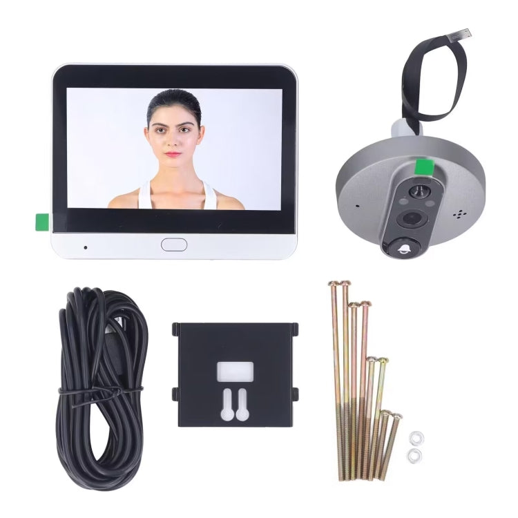 SY-37 4.3 inch Color Screen Graffiti Hidden 1080P WiFi Smart Cat Eye Video Doorbell