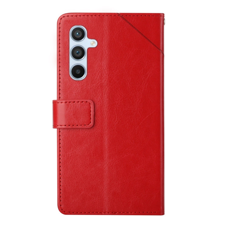 For Samsung Galaxy S24 FE 5G Y-shaped Pattern Flip Leather Phone Case
