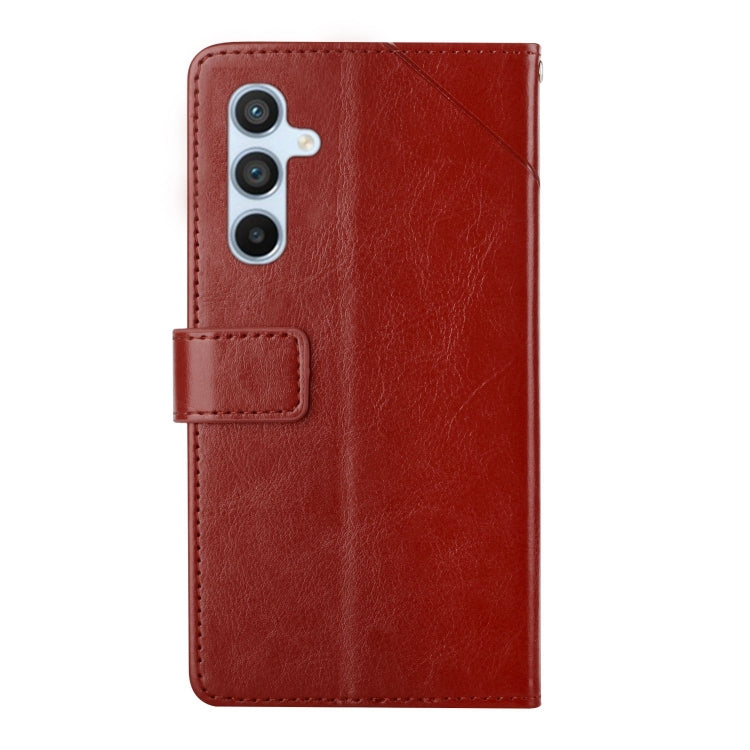 For Samsung Galaxy S25 5G Y-shaped Pattern Flip Leather Phone Case