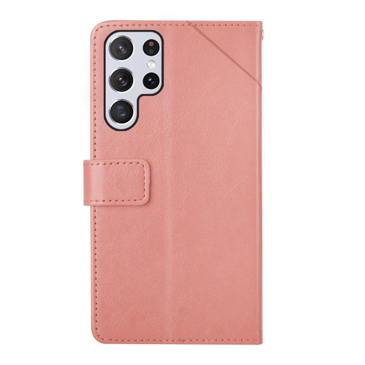 For Samsung Galaxy S25 Ultra 5G Y-shaped Pattern Flip Leather Phone Case