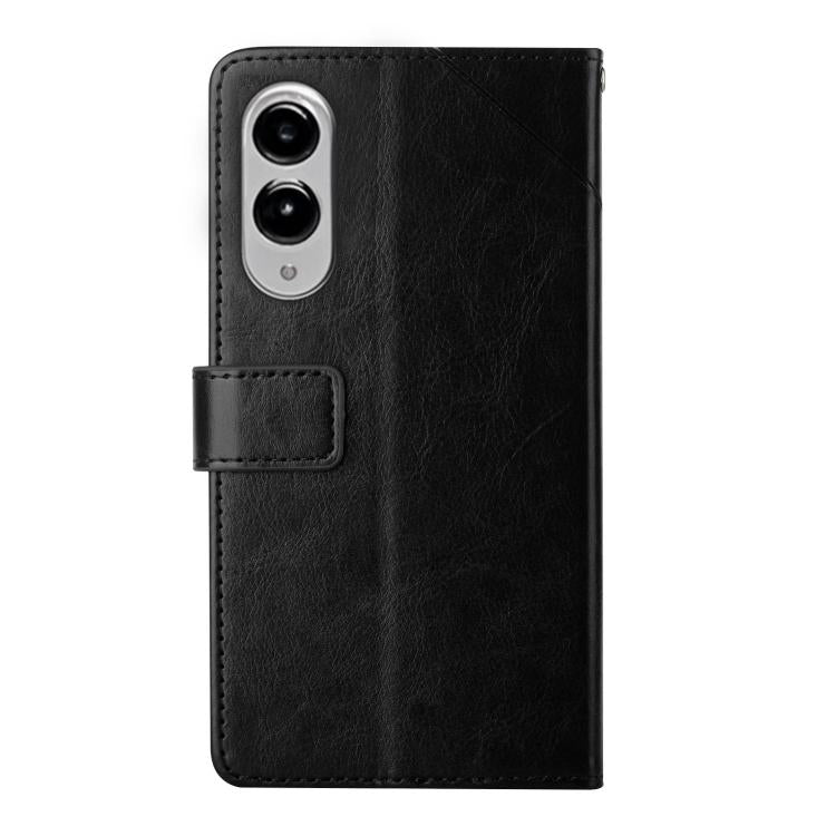For Samsung Galaxy S25 Edge 5G Y-shaped Pattern Flip Leather Phone Case