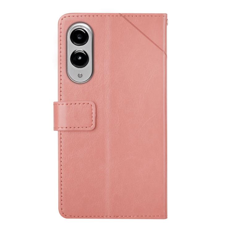 For Samsung Galaxy S25 Edge 5G Y-shaped Pattern Flip Leather Phone Case