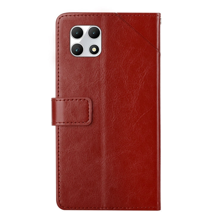 For T-Mobile REVVL 7 5G Y-shaped Pattern Flip Leather Phone Case