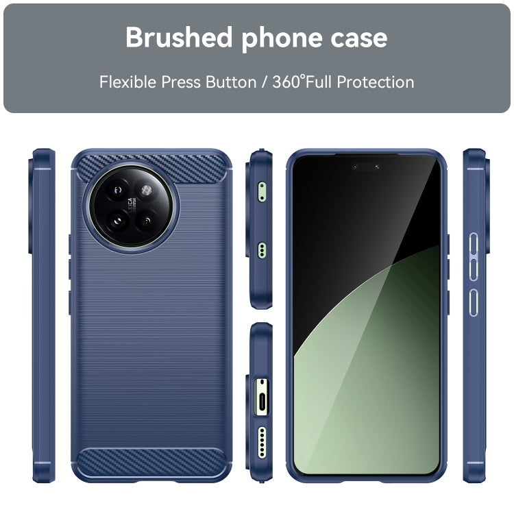 For Xiaomi 14 Civi Carbon Fiber Brushed Texture TPU Phone Case