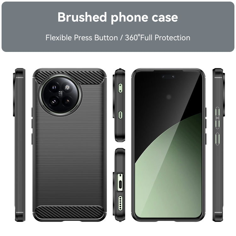 For Xiaomi Civi 4 Pro Carbon Fiber Brushed Texture TPU Phone Case
