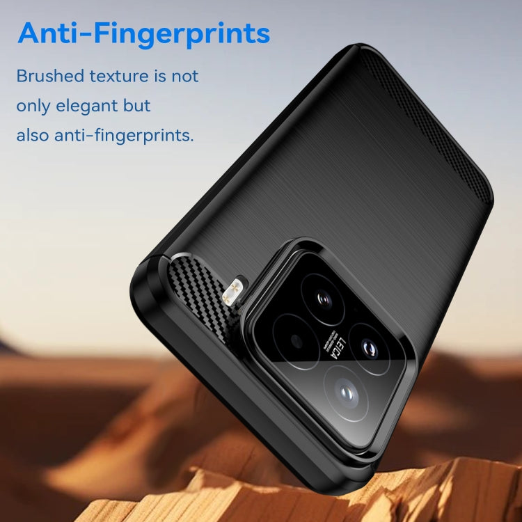 For Xiaomi 15 Carbon Fiber Brushed Texture TPU Phone Case