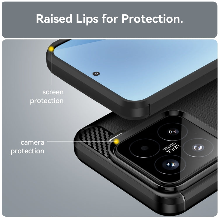 For Xiaomi 15 Carbon Fiber Brushed Texture TPU Phone Case