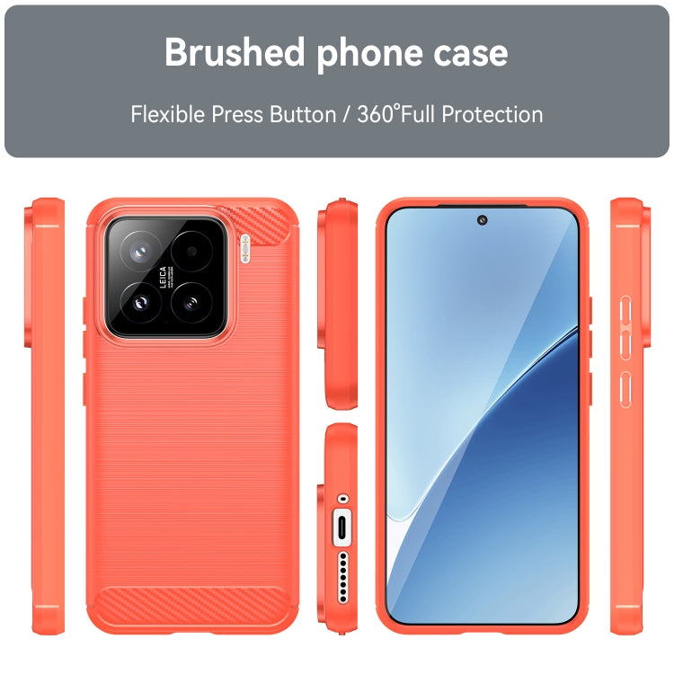 For Xiaomi 15 Carbon Fiber Brushed Texture TPU Phone Case