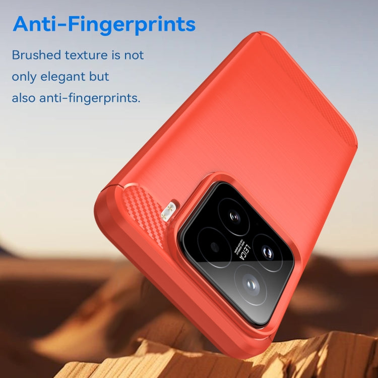 For Xiaomi 15 Carbon Fiber Brushed Texture TPU Phone Case