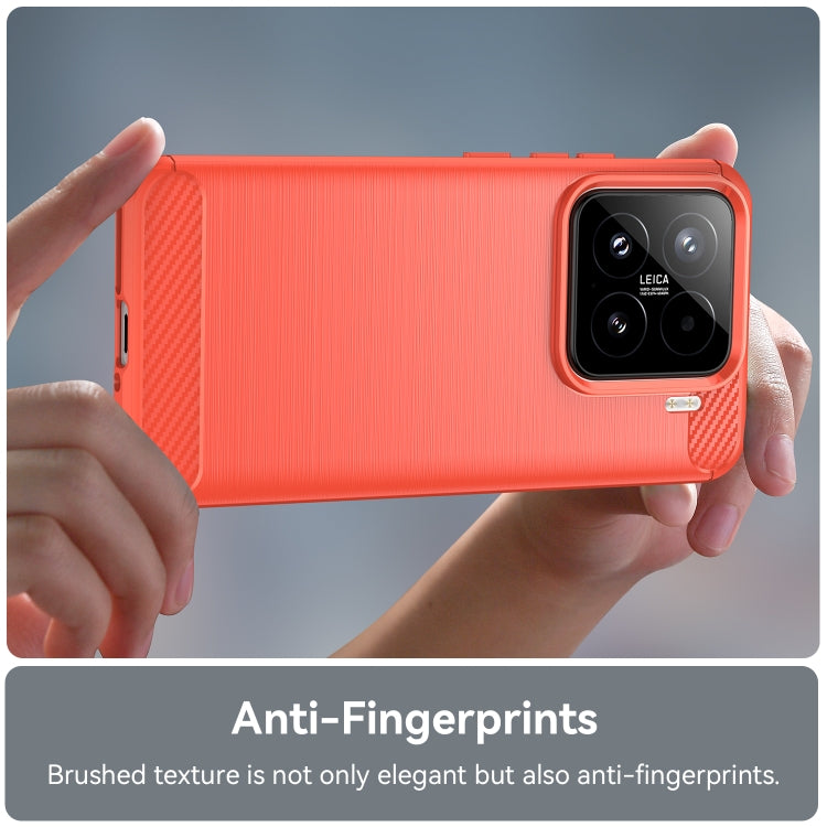 For Xiaomi 15 Carbon Fiber Brushed Texture TPU Phone Case