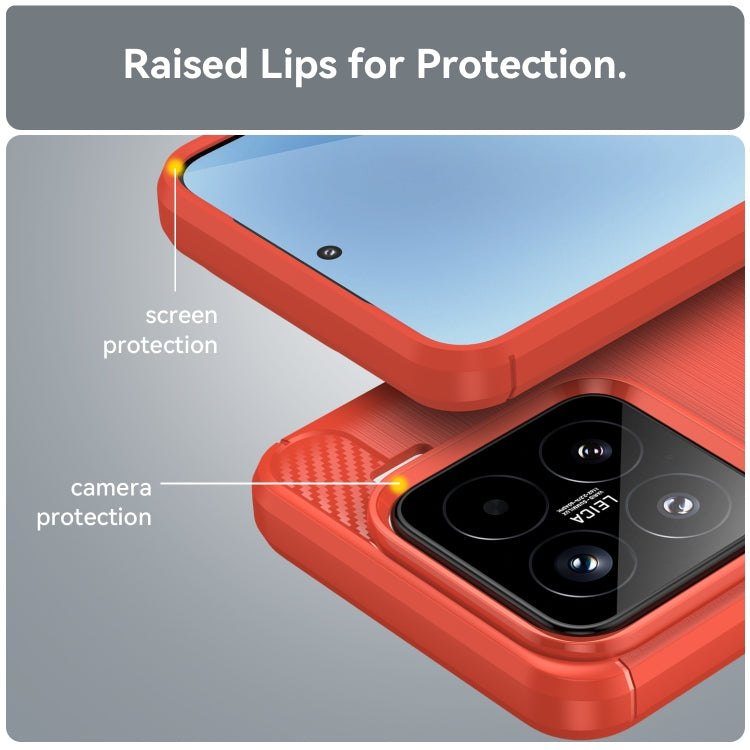 For Xiaomi 15 Carbon Fiber Brushed Texture TPU Phone Case