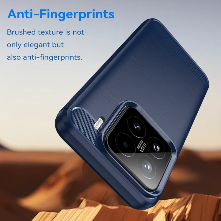 For Xiaomi 15 Carbon Fiber Brushed Texture TPU Phone Case