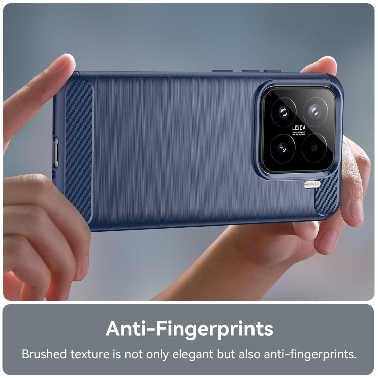 For Xiaomi 15 Carbon Fiber Brushed Texture TPU Phone Case
