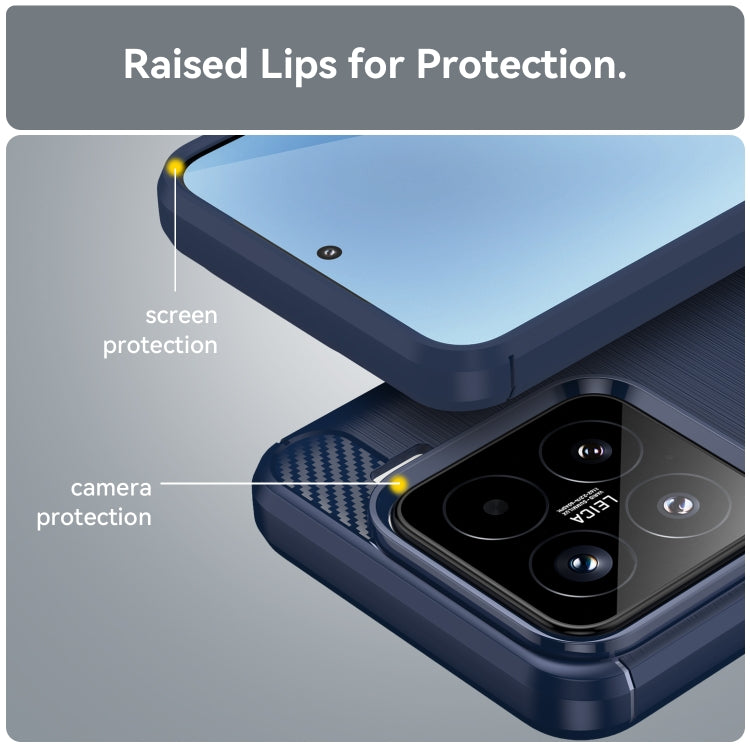 For Xiaomi 15 Carbon Fiber Brushed Texture TPU Phone Case