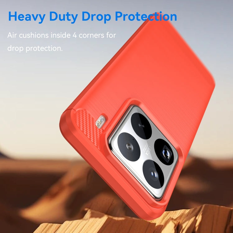 For Xiaomi 15 Pro Carbon Fiber Brushed Texture TPU Phone Case