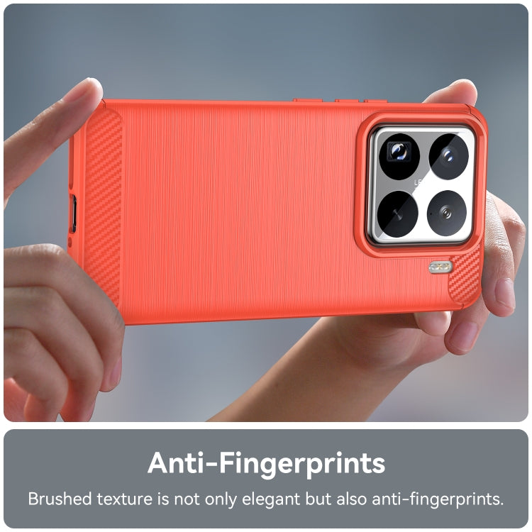 For Xiaomi 15 Pro Carbon Fiber Brushed Texture TPU Phone Case