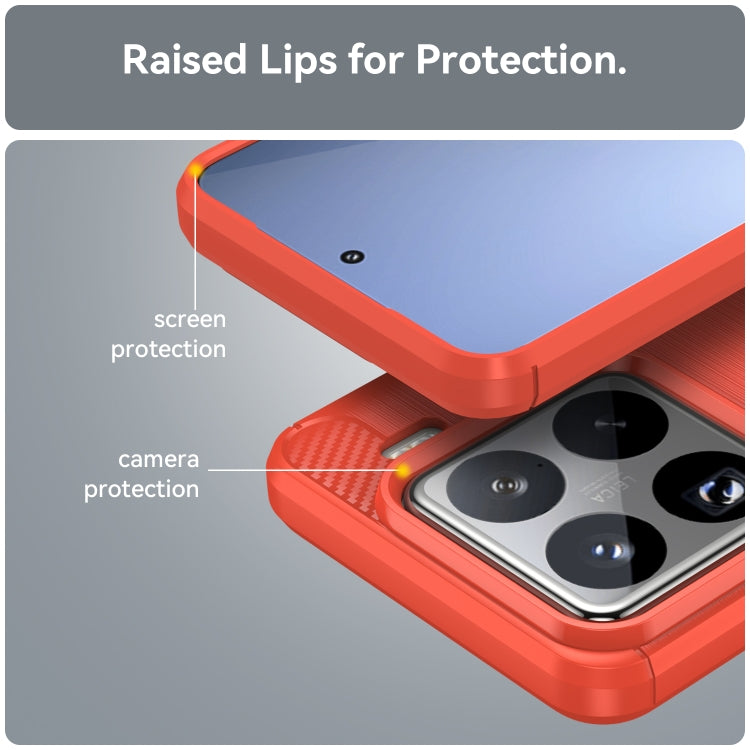 For Xiaomi 15 Pro Carbon Fiber Brushed Texture TPU Phone Case