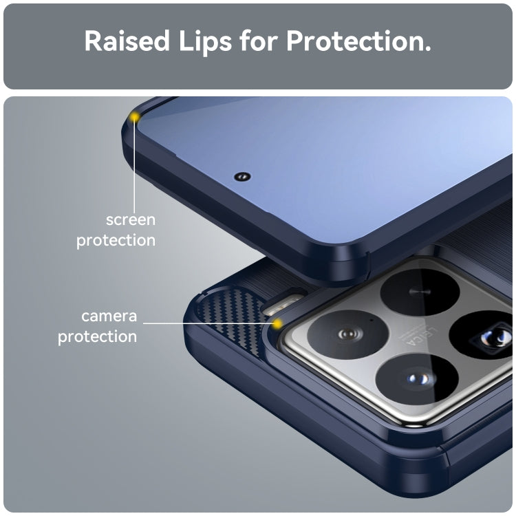 For Xiaomi 15 Pro Carbon Fiber Brushed Texture TPU Phone Case