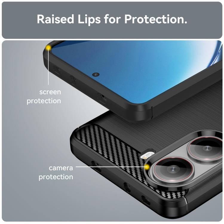 For Xiaomi Poco X7 Pro Carbon Fiber Brushed Texture TPU Phone Case