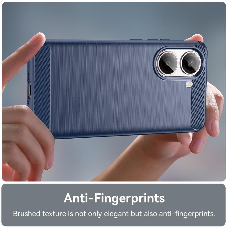For Xiaomi Poco X7 Pro Carbon Fiber Brushed Texture TPU Phone Case