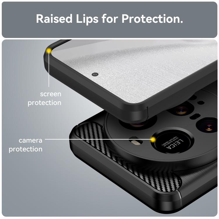 For Xiaomi 15 Ultra Carbon Fiber Brushed Texture TPU Phone Case